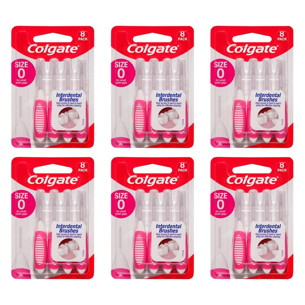 Colgate Interdental Brushes Size 0 8 Pack x 6 Bundle of 6