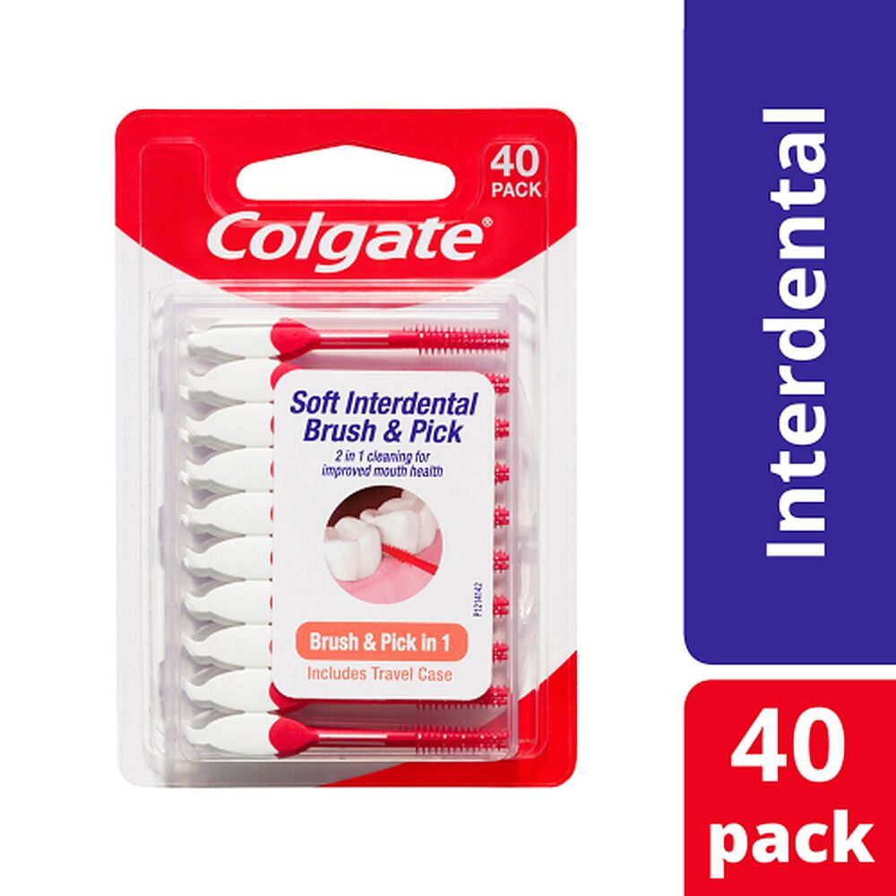 Colgate Soft Interdental Brush & Pick 40 Pack x 8