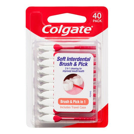 Colgate Soft Interdental Brush & Pick 40 Pack x 8