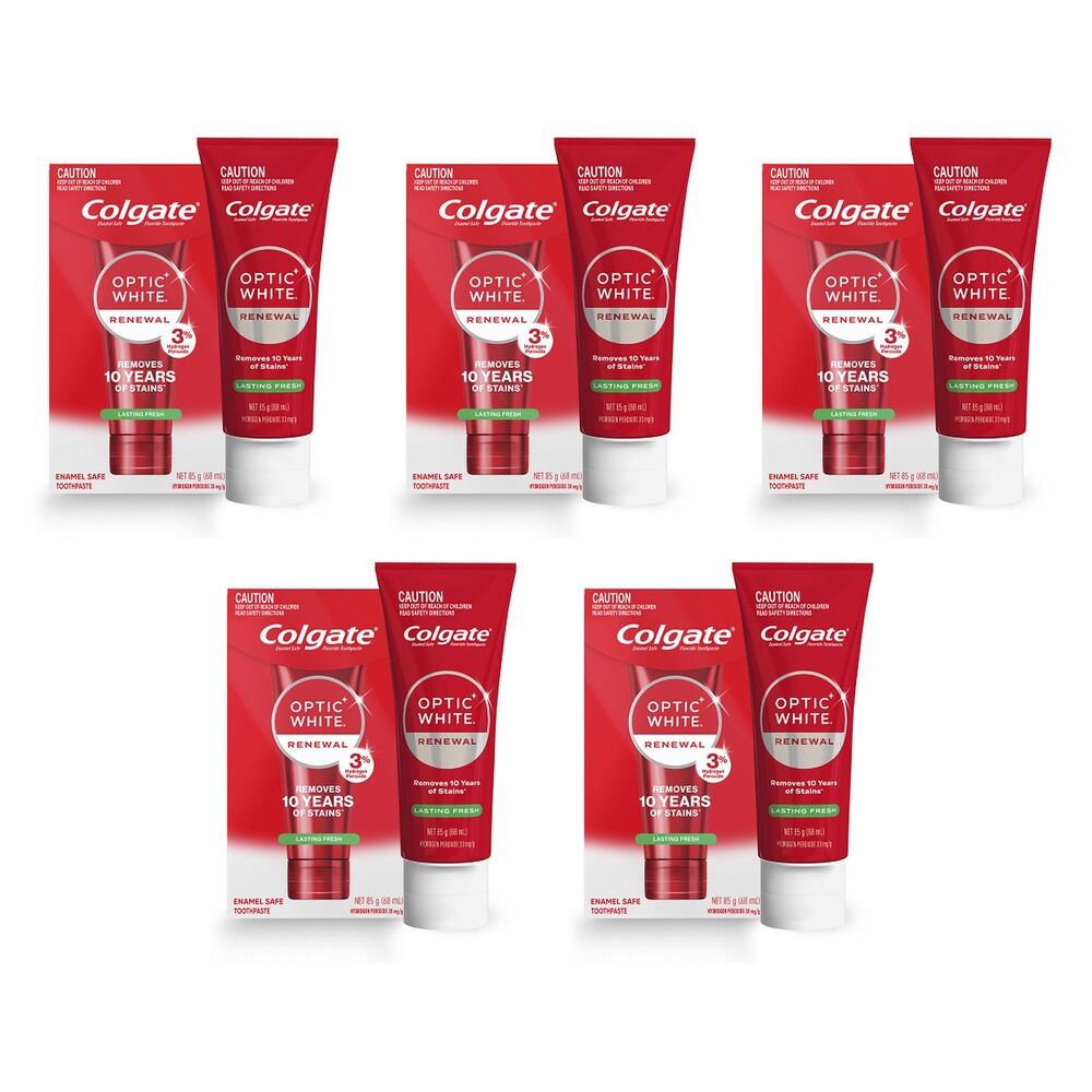 Colgate Optic White Renewal Lasting Fresh Toothpaste 85g Pack of 5