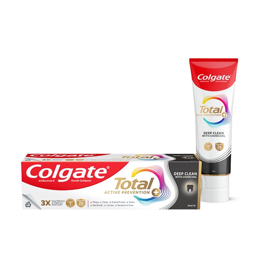 Colgate Total Active Prevention+ Deep Clean with Charcoal Toothpaste 200g