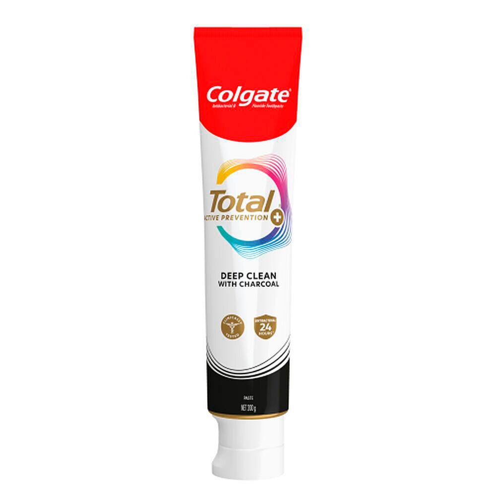 Colgate Total Active Prevention+ Deep Clean with Charcoal Toothpaste 200g