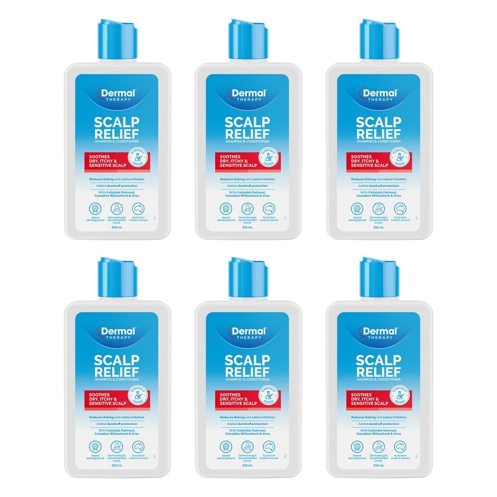 Dermal Therapy Scalp Relief Shampoo & Conditioner 210mL Pack of 6