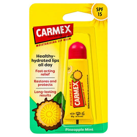 Carmex Pineapple Mint Lip Balm Tube SPF 15 10g x 12