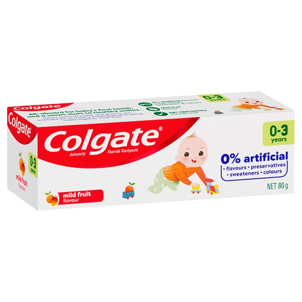 Colgate Anticavity Toothpaste 0-3 Years Strawberry Flavour 80g