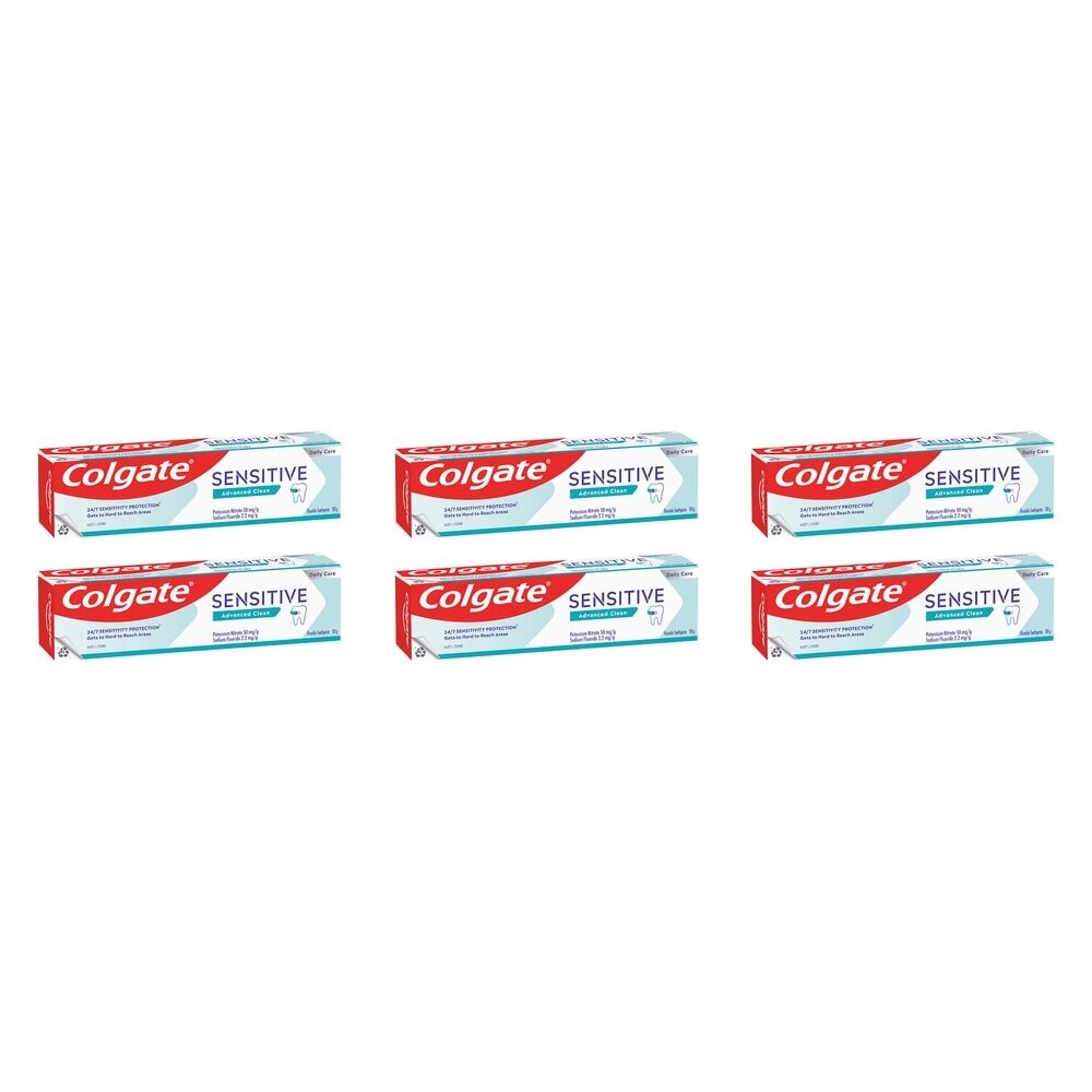 Colgate Sensitive Advanced Clean Fluoride Toothpaste 110g Pack of 6