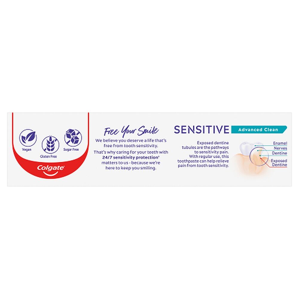 Colgate Sensitive Advanced Clean Fluoride Toothpaste 110g