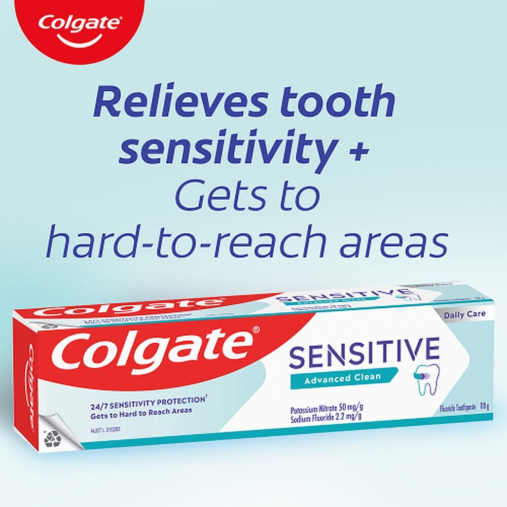 Colgate Sensitive Advanced Clean Fluoride Toothpaste 110g