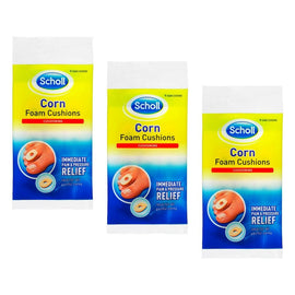 Scholl Corn Foam Cushions 9 Pack Bundle of 3