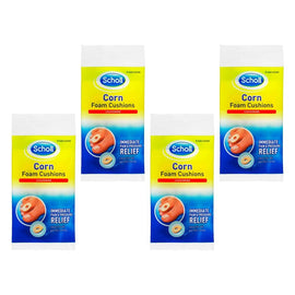 Scholl Corn Foam Cushions 9 Pack Bundle of 4