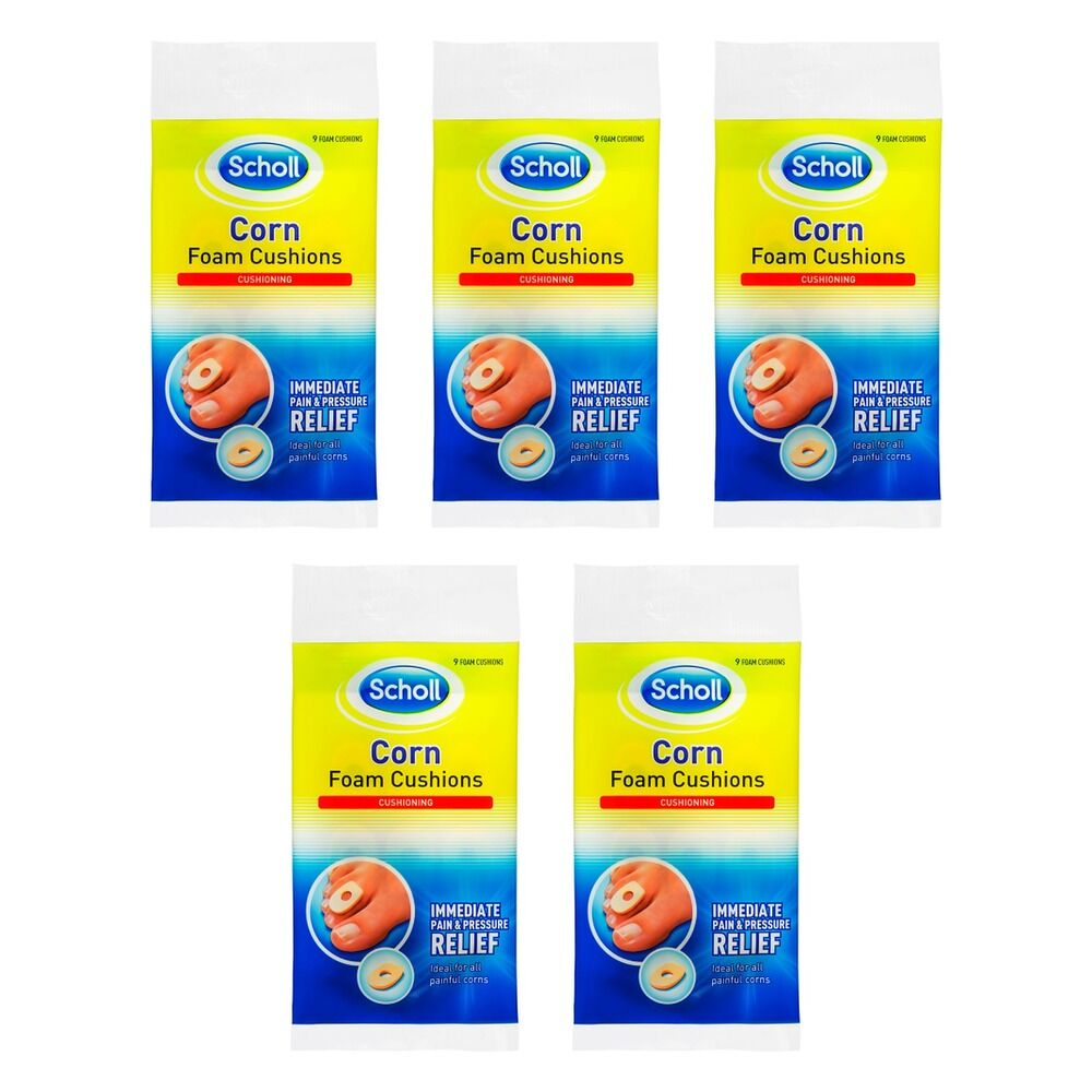 Scholl Corn Foam Cushions 9 Pack Bundle of 5