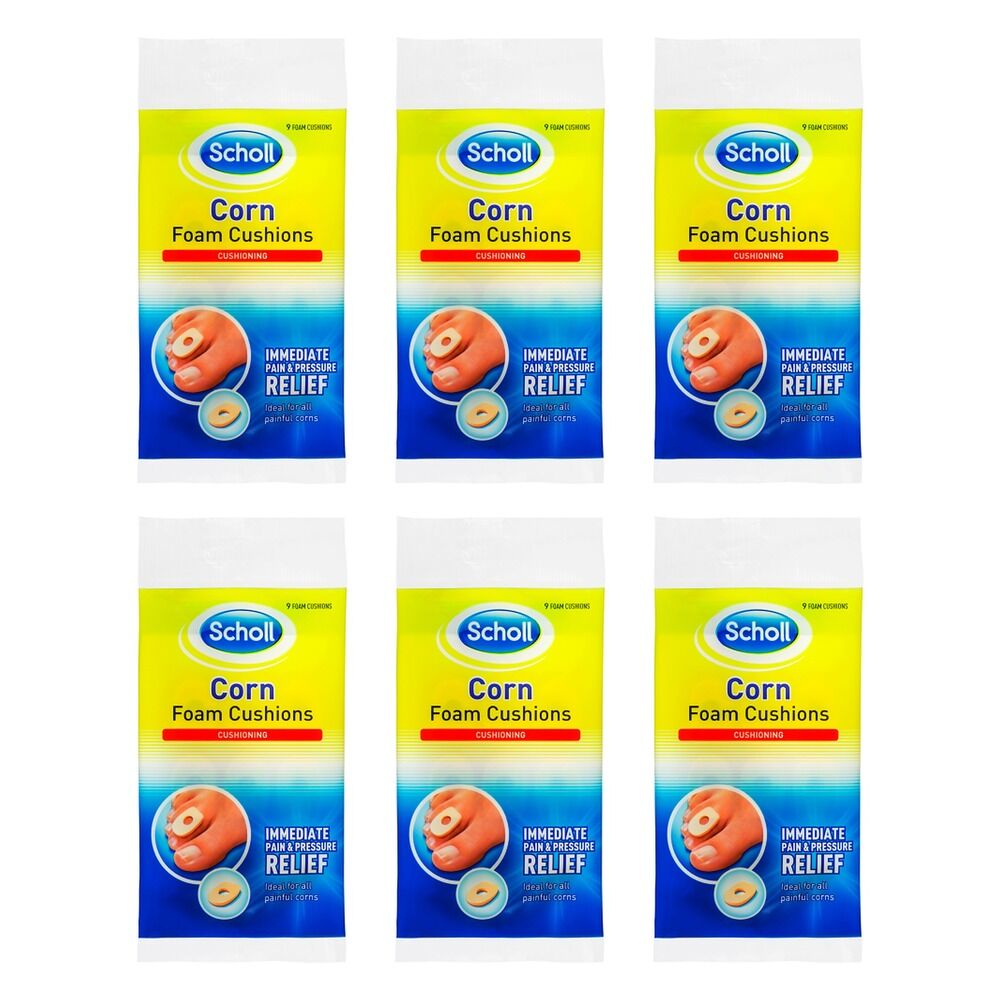 Scholl Corn Foam Cushions 9 Pack Bundle of 6