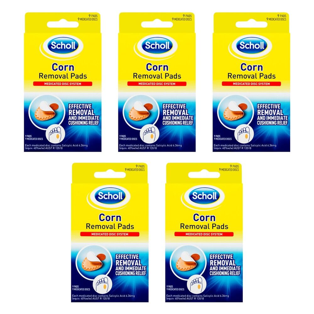 Scholl Corn Removal Pads 9 Pack Bundle of 5