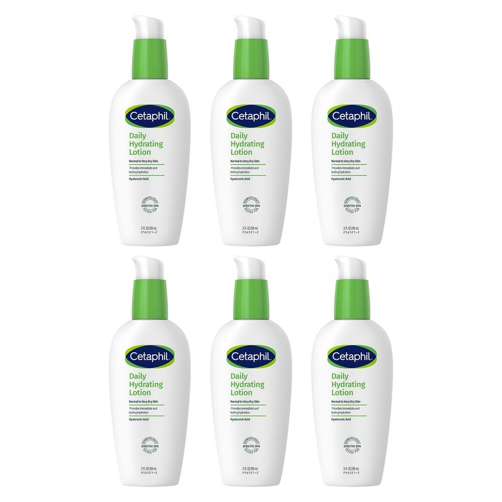 Cetaphil Daily Hydrating Lotion with Hyaluronic Acid 88mL Pack of 6