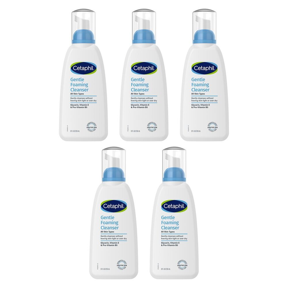 Cetaphil Gentle Foaming Cleanser 236mL Pack of 5