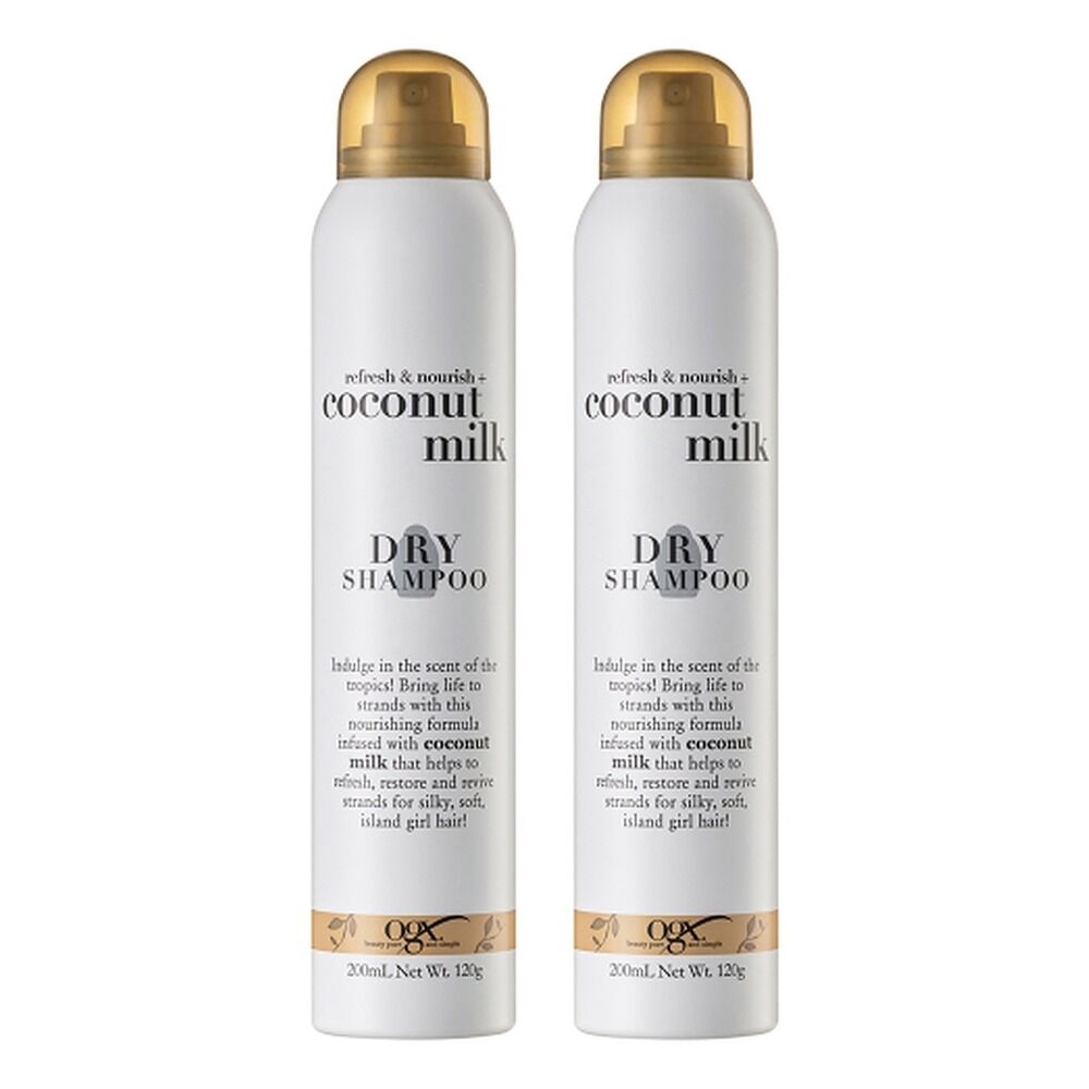 OGX Refresh & Nourish+ Coconut Milk Dry Shampoo All Hair Types 200mL Pack of 2