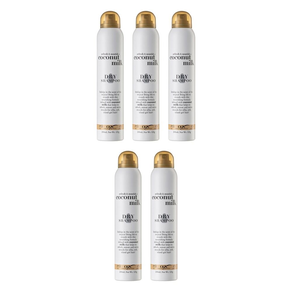 OGX Refresh & Nourish+ Coconut Milk Dry Shampoo All Hair Types 200mL Pack of 5