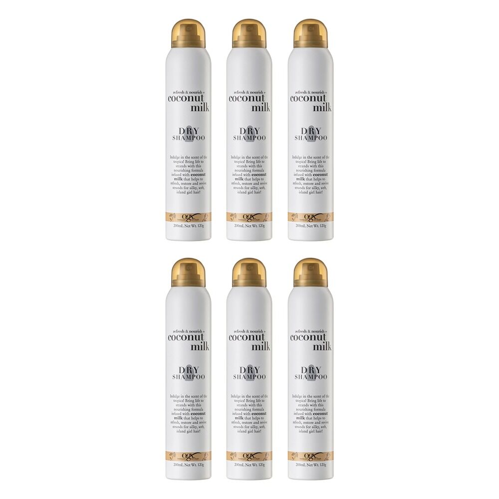 OGX Refresh & Nourish+ Coconut Milk Dry Shampoo All Hair Types 200mL Pack of 6