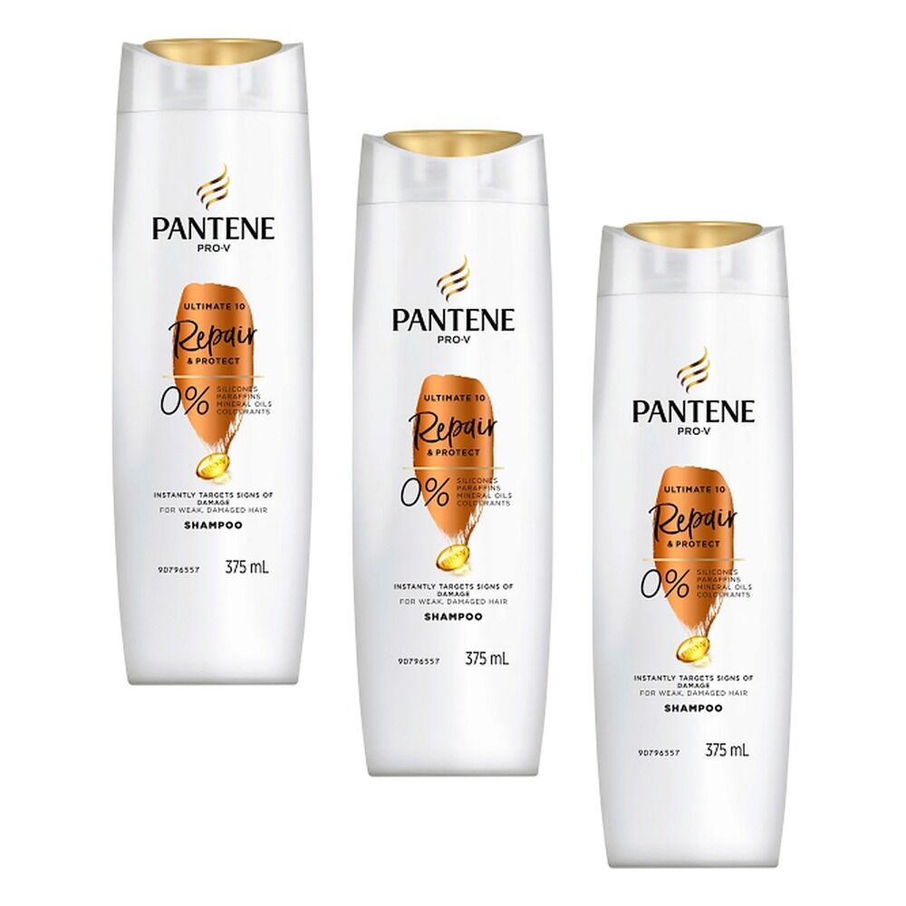 Pantene Pro-V Ultimate 10 Repair & Protect Shampoo 375mL Pack of 3