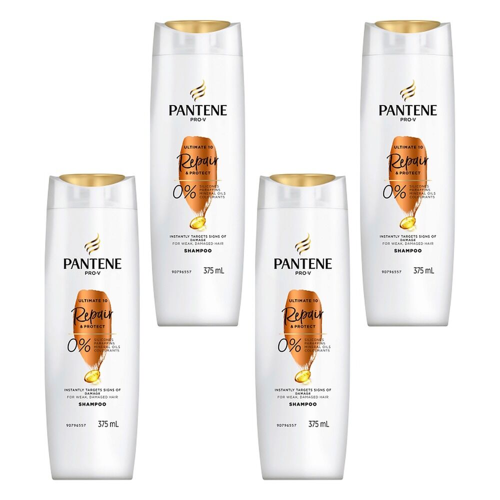 Pantene Pro-V Ultimate 10 Repair & Protect Shampoo 375mL Pack of 4