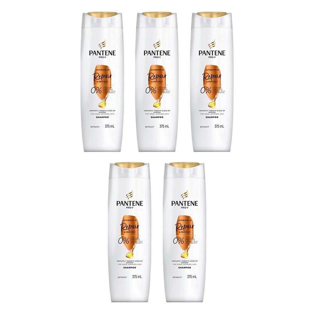 Pantene Pro-V Ultimate 10 Repair & Protect Shampoo 375mL Pack of 5