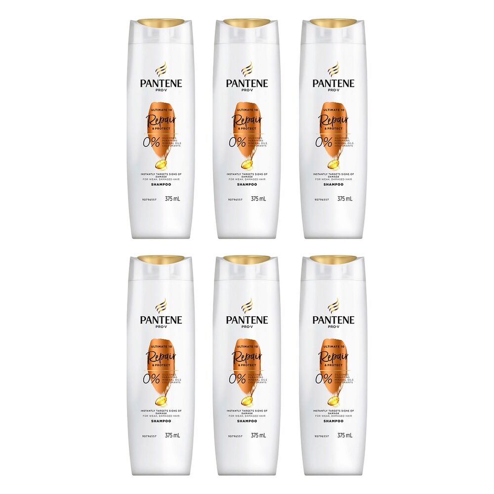 Pantene Pro-V Ultimate 10 Repair & Protect Shampoo 375mL Pack of 6