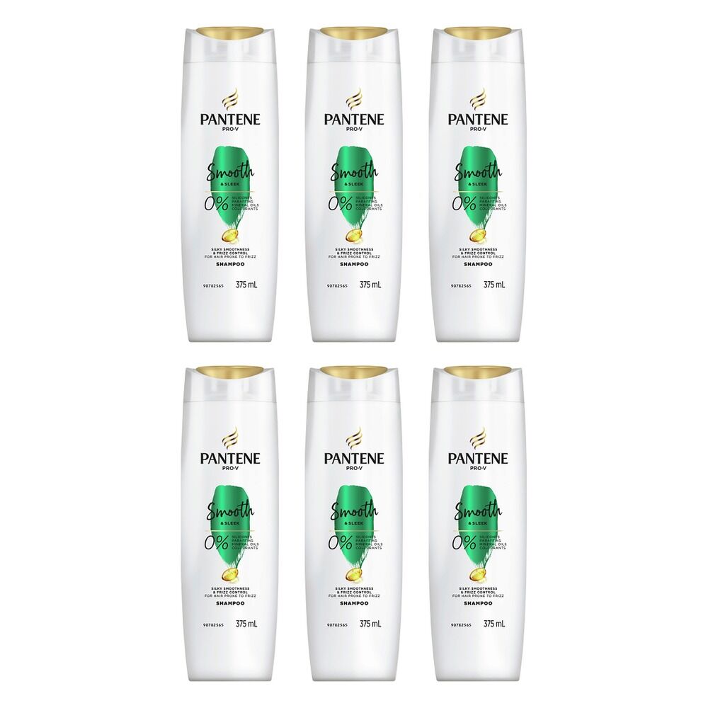 Pantene Pro-V Smooth & Sleek Shampoo 375mL Pack of 6