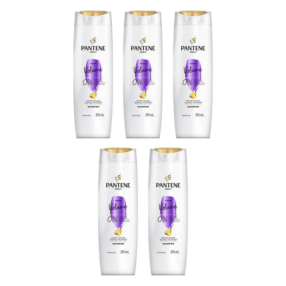Pantene Pro-V Sheer Volume Shampoo 375mL Pack of 5
