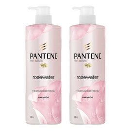 Pantene Pro-V Blends Rosewater Moisture Restoring Shampoo 530mL Pack of 2