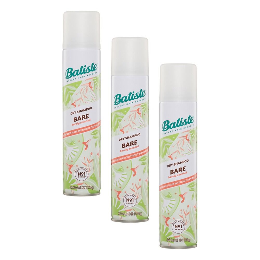 Batiste Bare Dry Shampoo 200mL Pack of 3