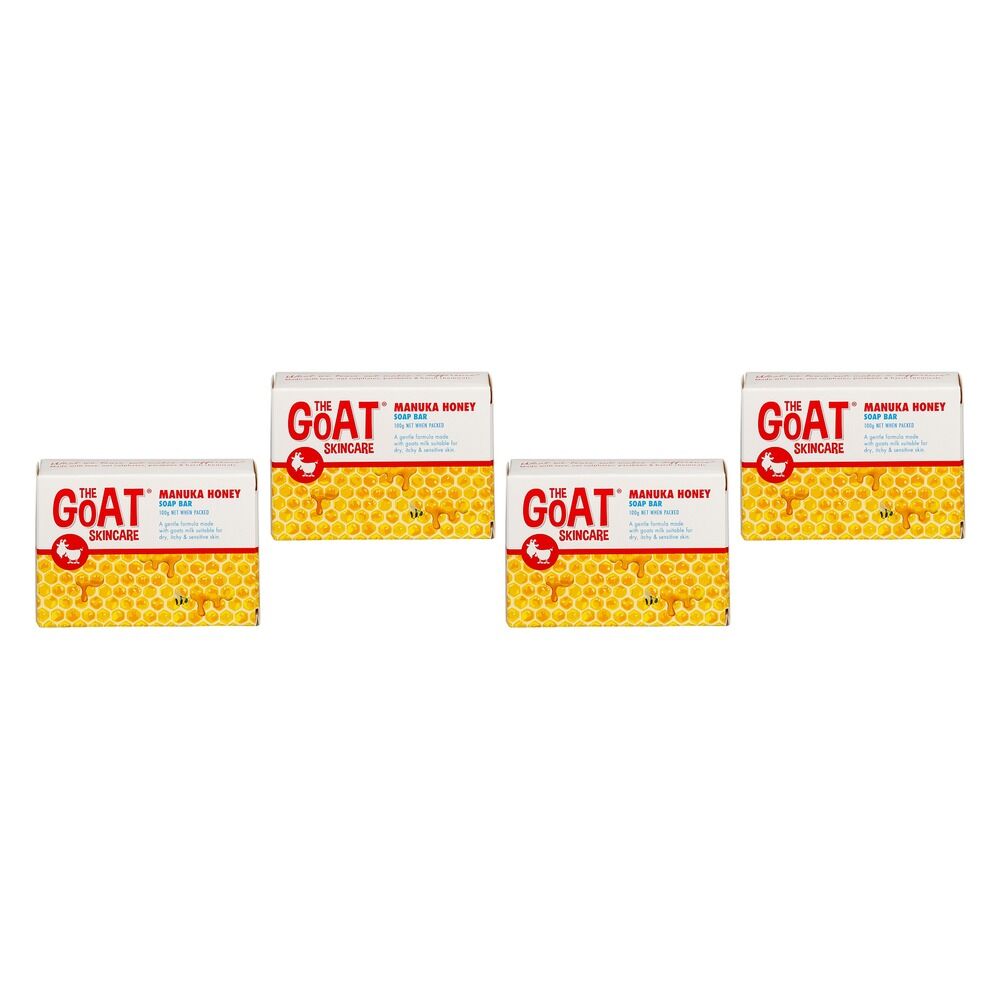 The Goat Skincare Soap Bar with Manuka Honey 100g x 12 Bundle of 4