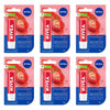 NIVEA 24h Melt-In Moisture Lip Balm Strawberry Shine 4.8g Pack of 6