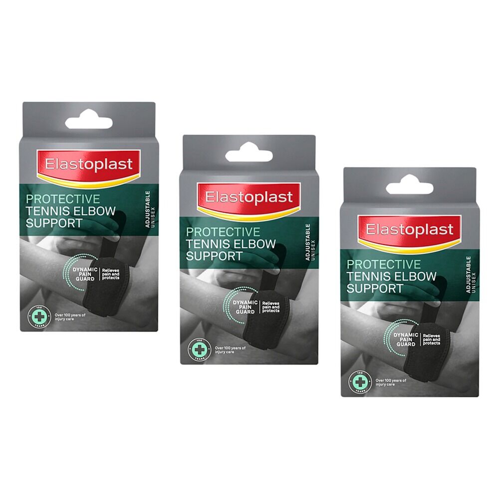Elastoplast Sport Tennis Elbow Support Black Pack of 3