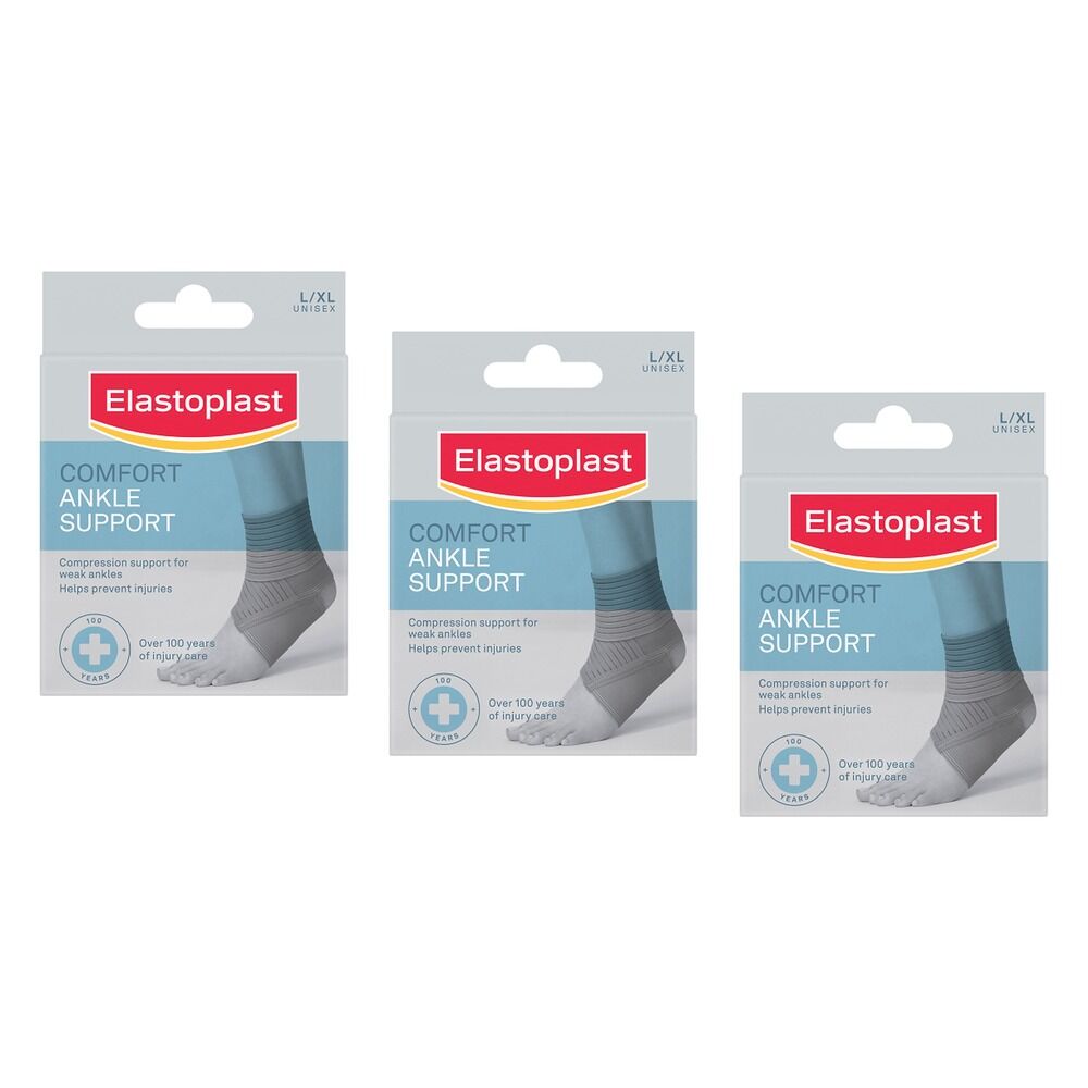 Elastoplast Comfort Ankle Support L/XL Pack of 3