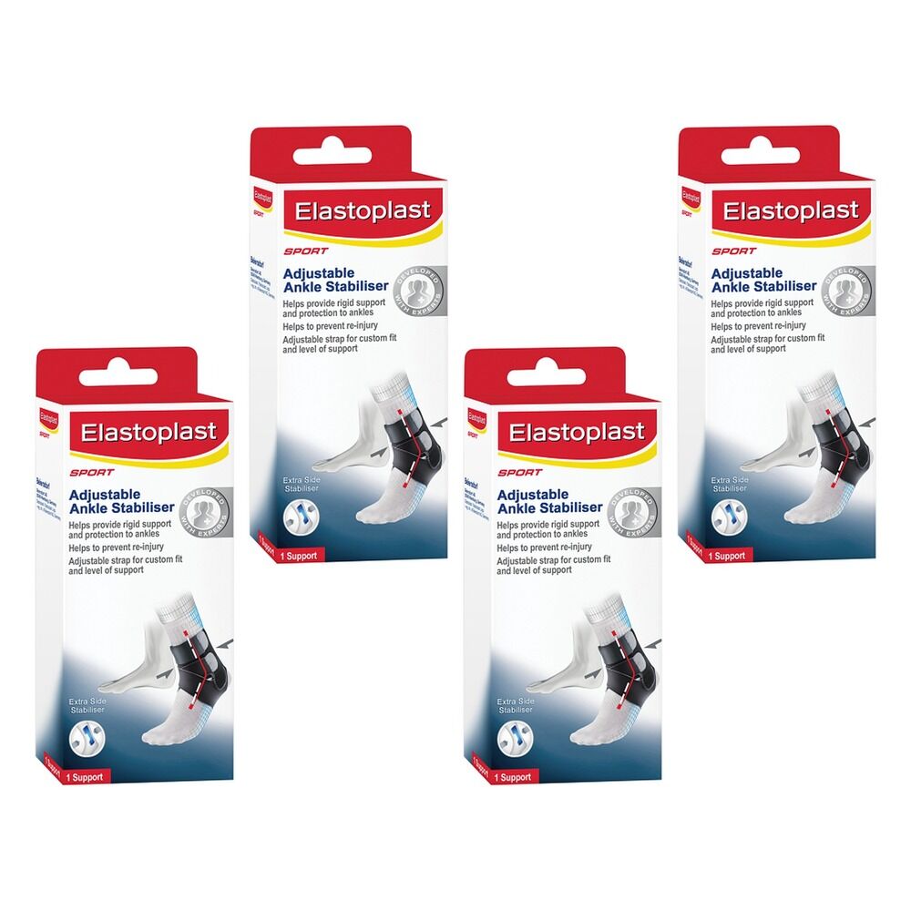 Elastoplast Sport Adjustable Ankle Stabiliser Pack of 4