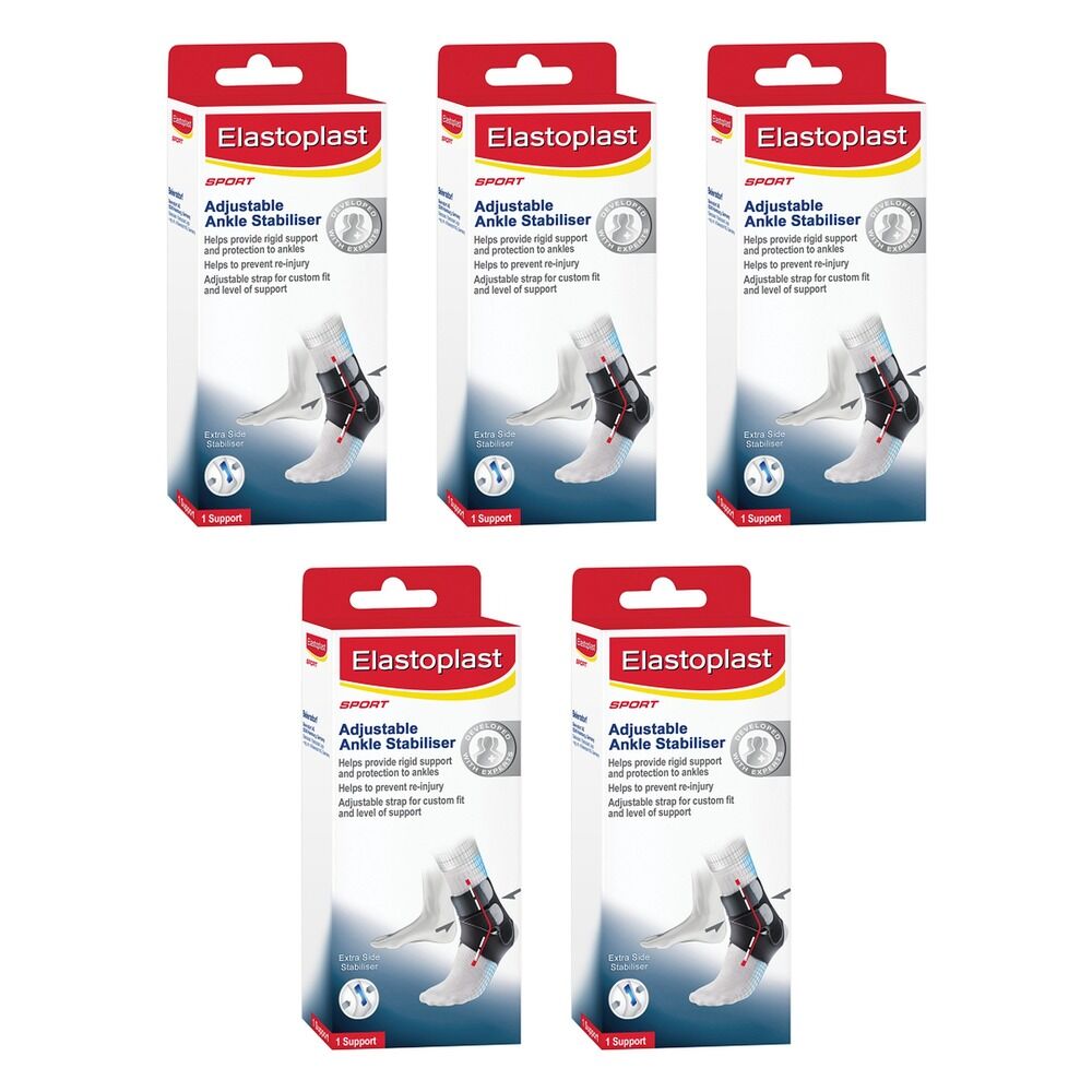 Elastoplast Sport Adjustable Ankle Stabiliser Pack of 5