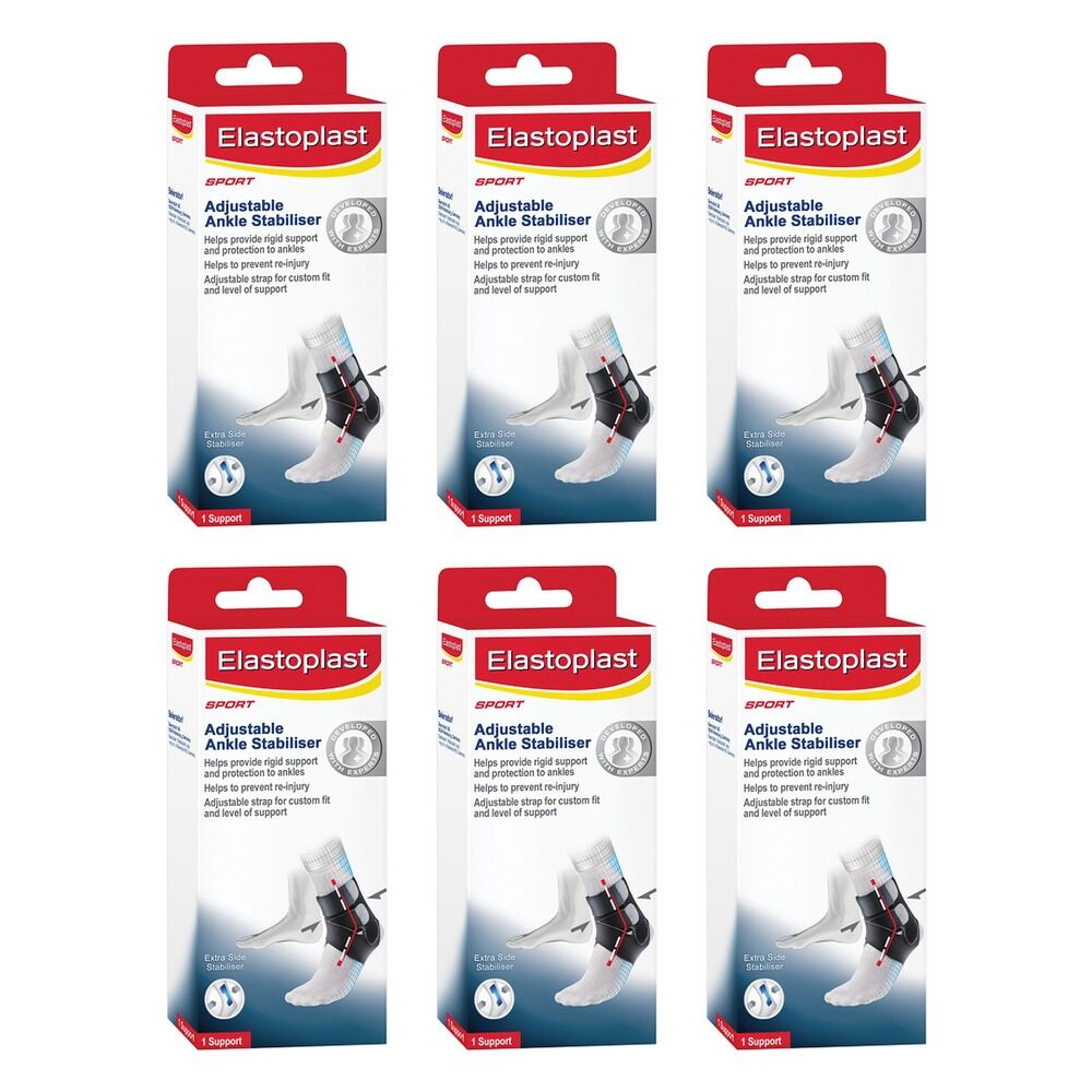 Elastoplast Sport Adjustable Ankle Stabiliser Pack of 6