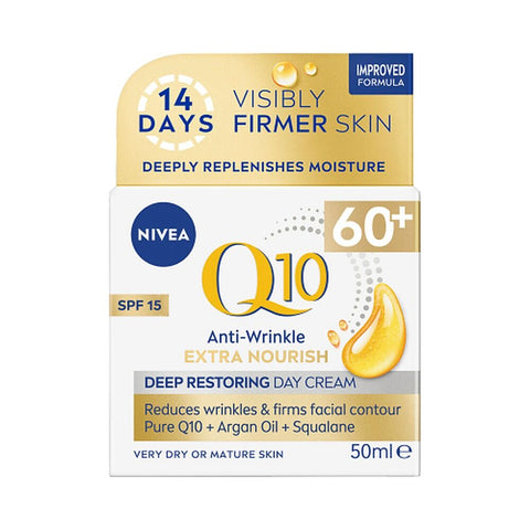 NIVEA Q10 Anti-Wrinkle + Replenishing Mature Day Cream SPF15 50mL