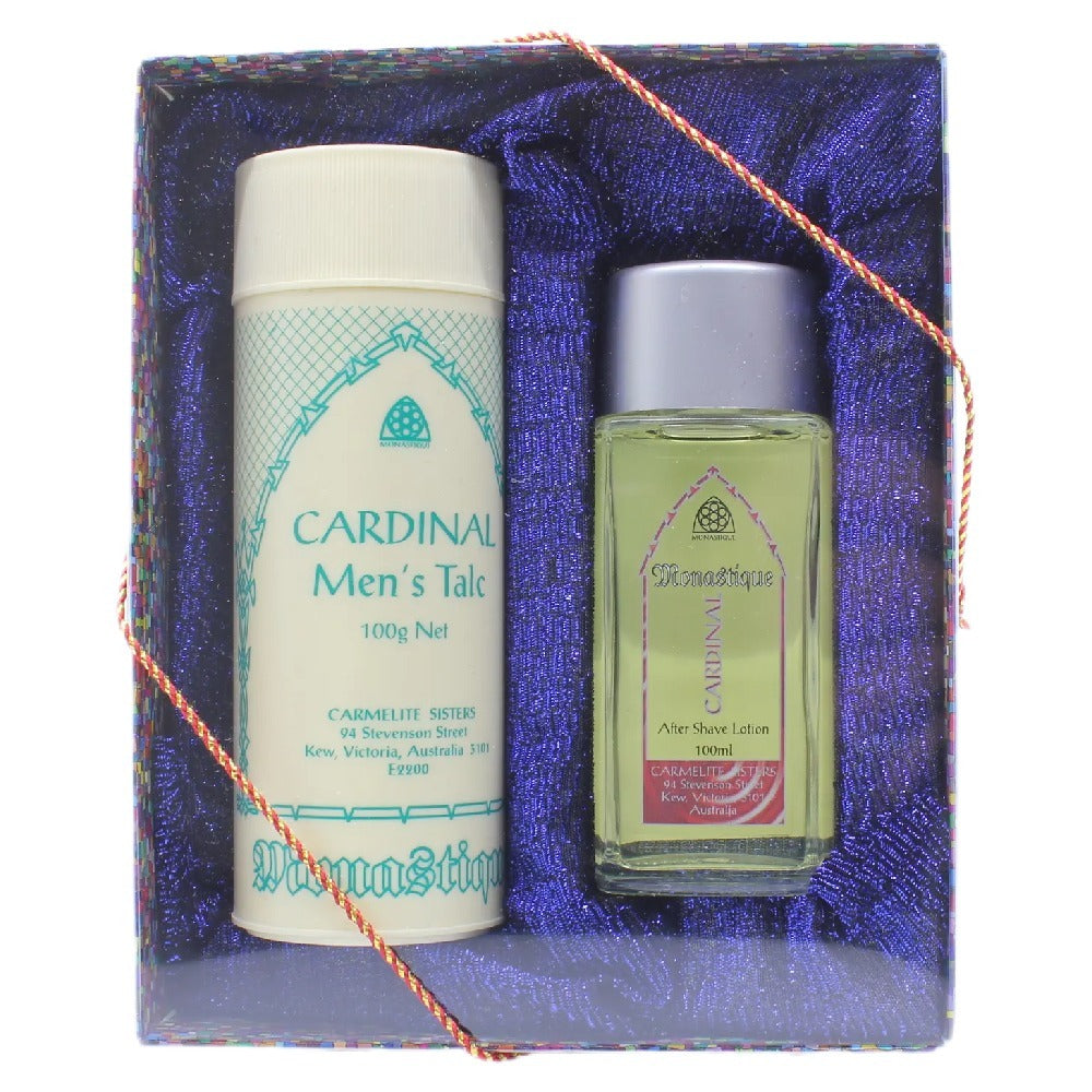 Monastique Mens Cardinal After Shave 100ml and Cardinal 100g Talc Gift Set