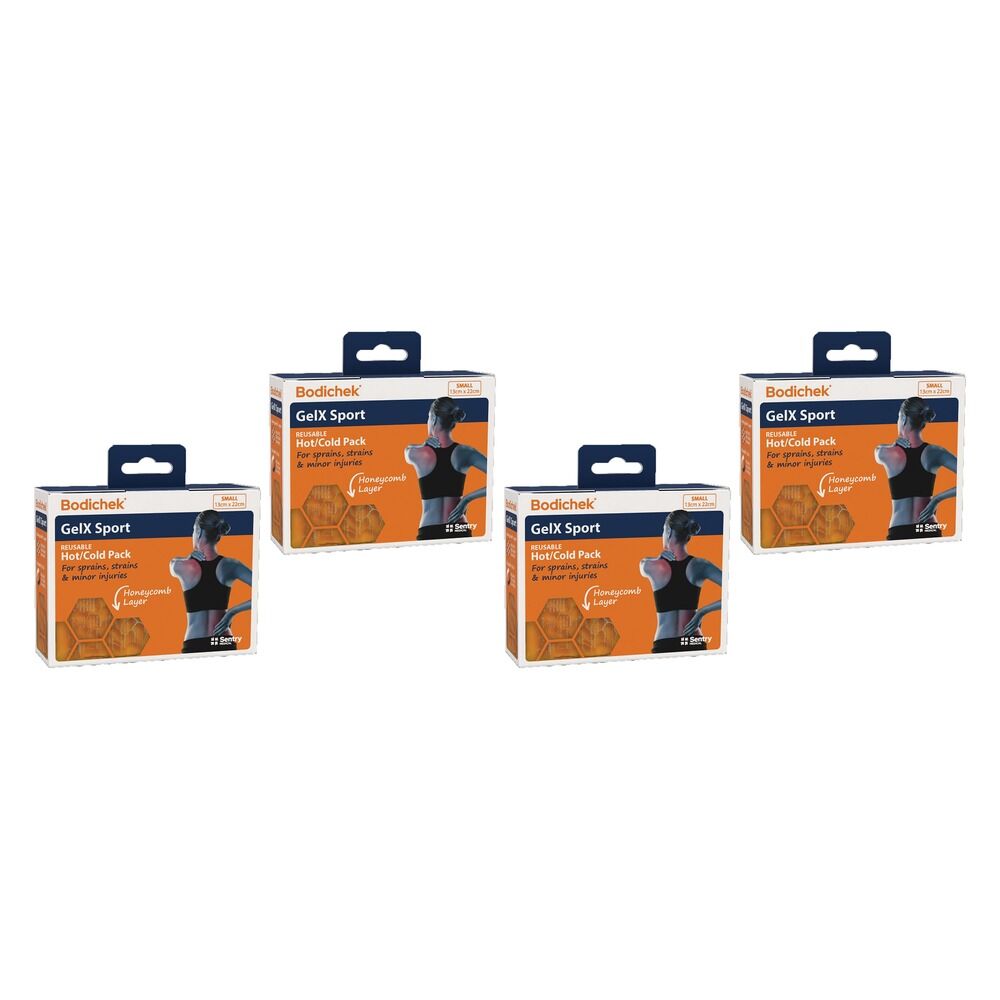 Bodichek Gel X Sport Heat/Cold Pack Small 13x22cm Bundle of 4