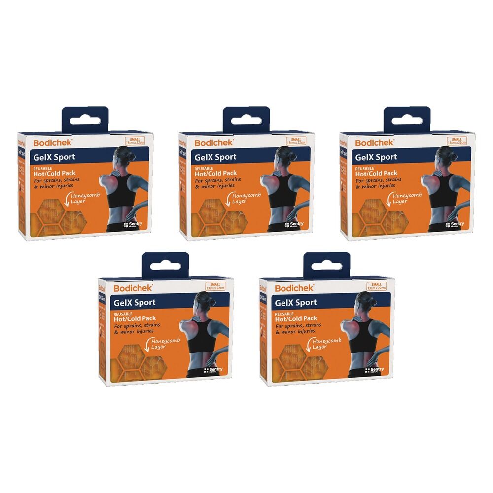 Bodichek Gel X Sport Heat/Cold Pack Small 13x22cm Bundle of 5