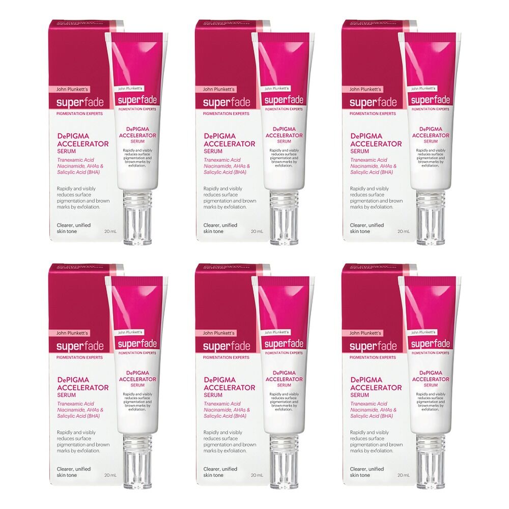 Plunketts Superfade DePigma Accelerator Serum 20mL Pack of 6