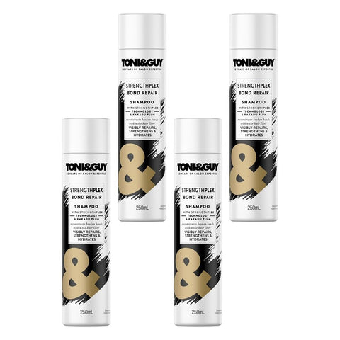 Toni & Guy StrengthPlex Bond Repair Shampoo 250mL Pack of 4