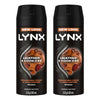 Lynx Deodorant Aerosol Collision Leather + Cookies 165mL Pack of 2