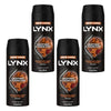 Lynx Deodorant Aerosol Collision Leather + Cookies 165mL Pack of 4