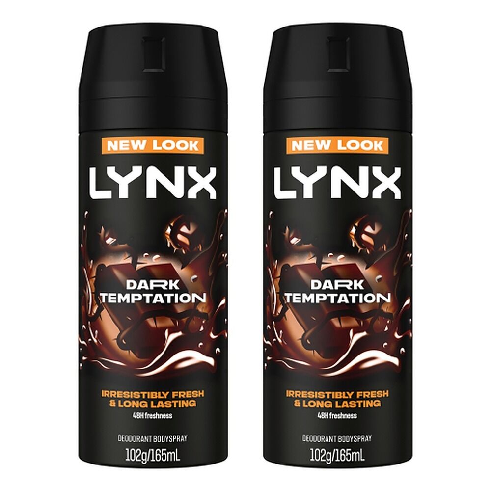 Lynx Deodorant Aerosol Dark Temptation 165mL Pack of 2