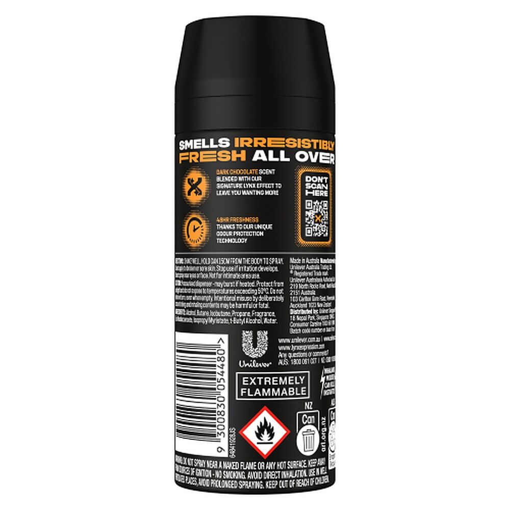 Lynx Deodorant Aerosol Dark Temptation 165mL