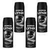 Lynx Deodorant Aerosol Black 165mL Pack of 4