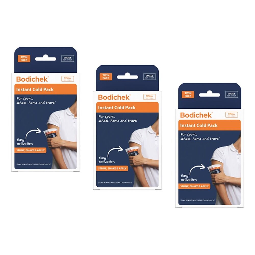 Bodichek Instant Cold Pack Small 9cm x 16cm Twin Pack Bundle of 3