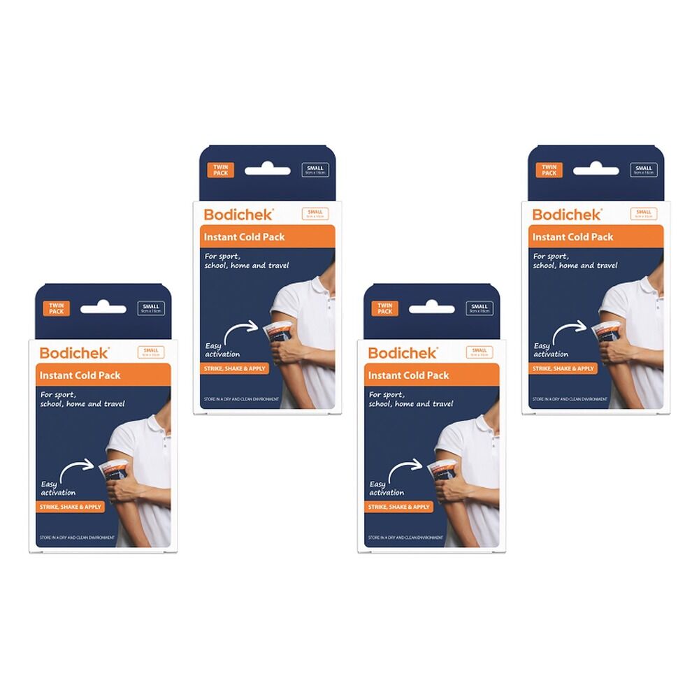 Bodichek Instant Cold Pack Small 9cm x 16cm Twin Pack Bundle of 4
